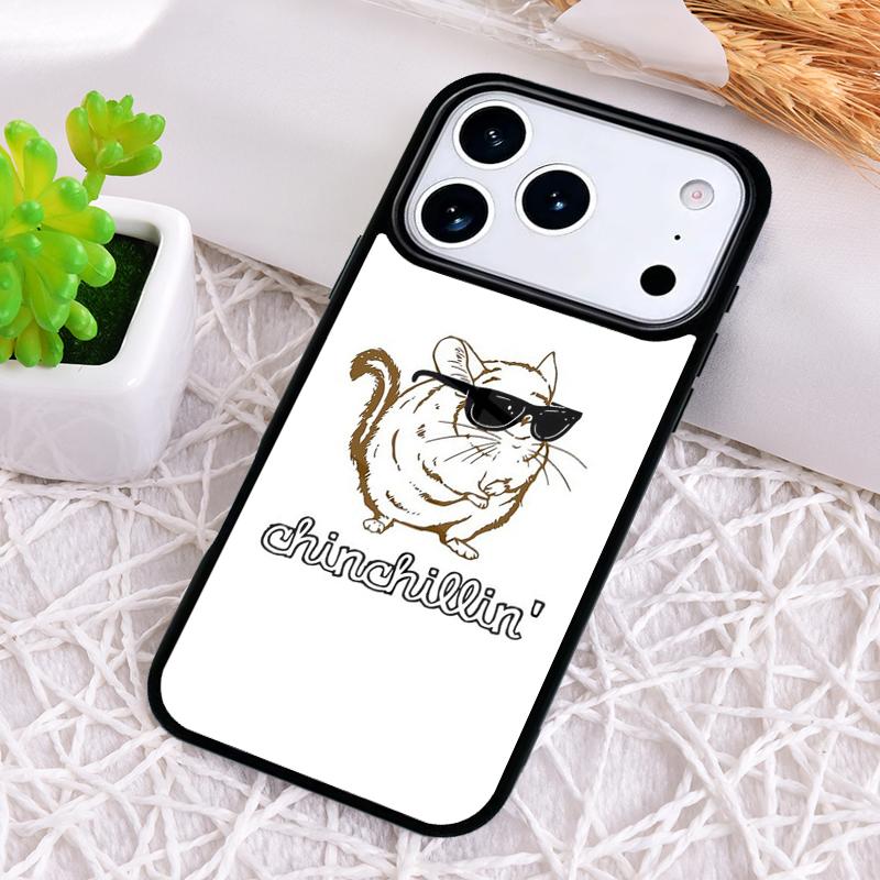 Cute Cartoon Chinchilla Phone Case for iPhone 17 Air 16 15 11 12 14 13 Pro Max Shockproof Cover