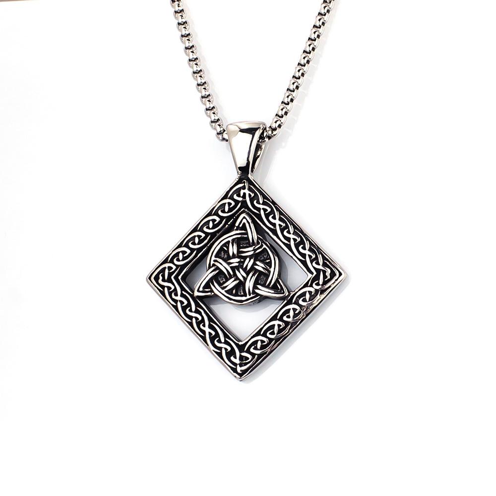 Necklace Viking Style Odin Triangle Pendant