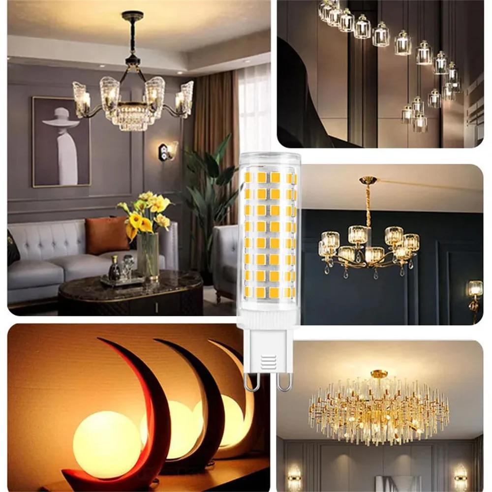 Led Corn Light Bulb 5w-15w Ceramic Lights 360° G9 Tricolor 3 Color Changing 220v Lighting For Home Without Flickering Decorative