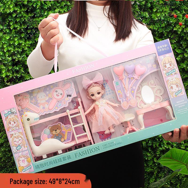 Princess Doll Gift Box Set: Dress-Up Barbie Doll Toys for Girls