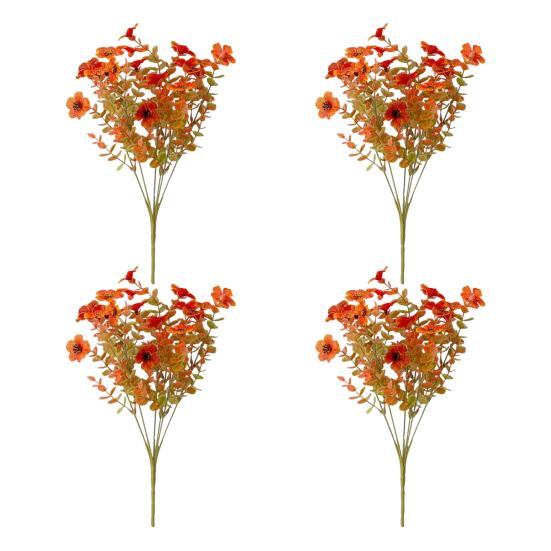 2/3/4/5/6/12Pcs Fall Artificial Flower 7 Fork UV Resistant Fake Flower Home Wedding Party Table Centerpiece Indoor Outdoor Faux Bloom Decoration