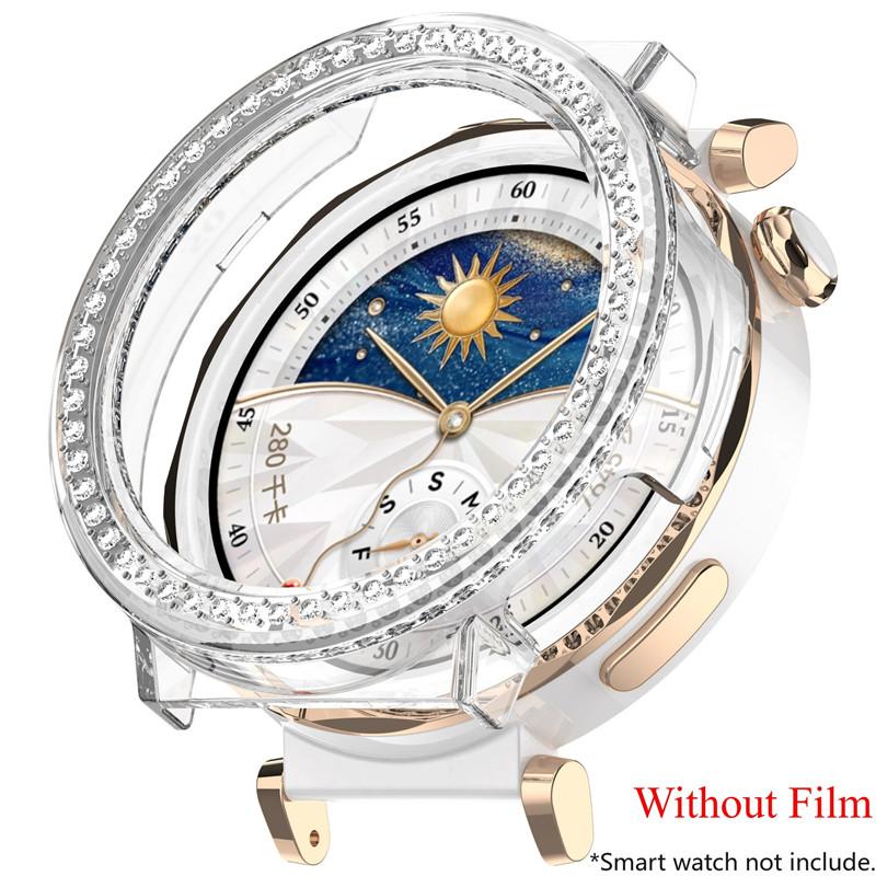 Bling PC Pusta Obudowa Dla Huawei Watch GT5 GT4 41mm Osłona Ochronna Zderzak Smart Pasek Diamentowy Zderzak Ochronny Dla Huawei GT5