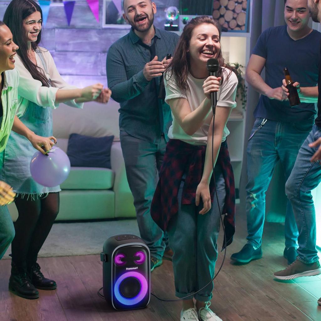 Tronsmart Halo 110 Bluetooth Speaker with Wired Karaoke Microphone, Supports Karaoke, 60W Superb Stereo Sound, BT5.3