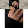 Geometric Eyecatching Design Adjustable Ring For Women Lightweight Gold Plated Accessory Fashion