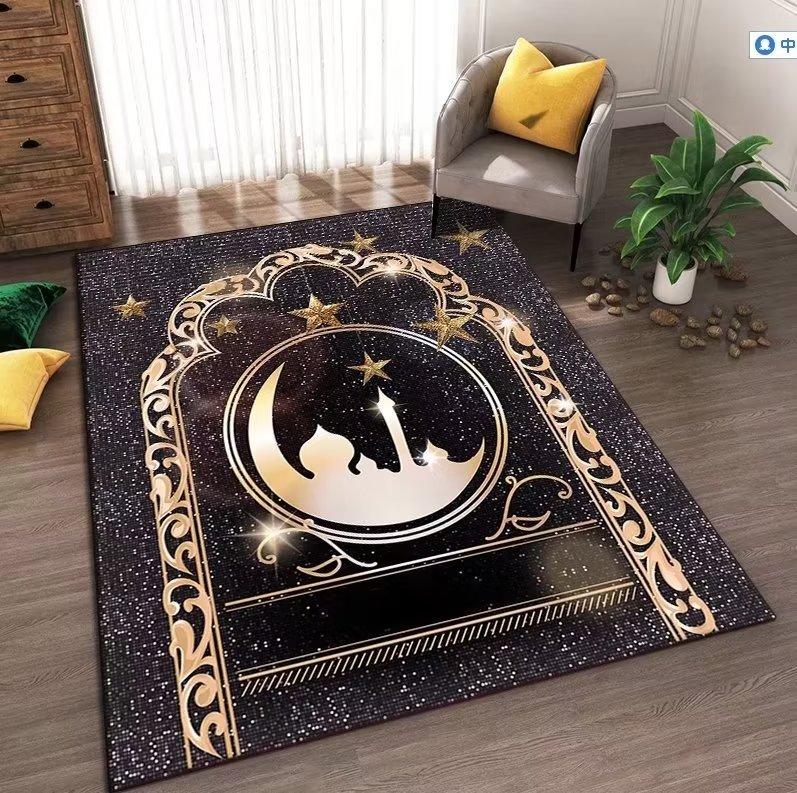 Gebedskleed Islamisme Ramadan Kamerdecoratie Groot Formaat Tapijten voor Woonkamer Moslimkerk Antislip Zachte Vloermat Wasbaar