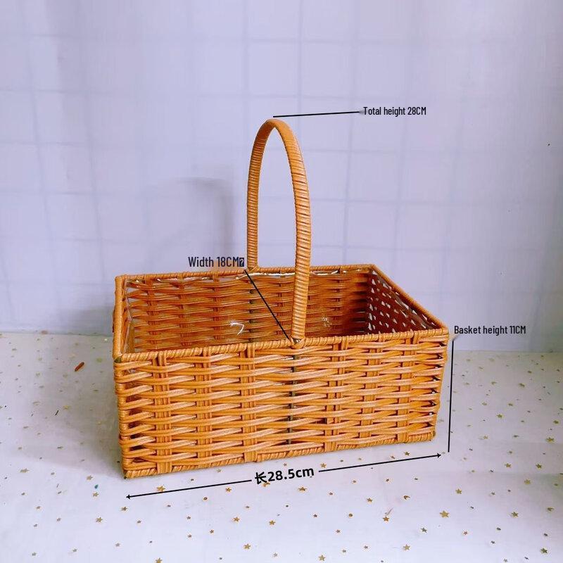 Handwoven Rattan Picnic Basket