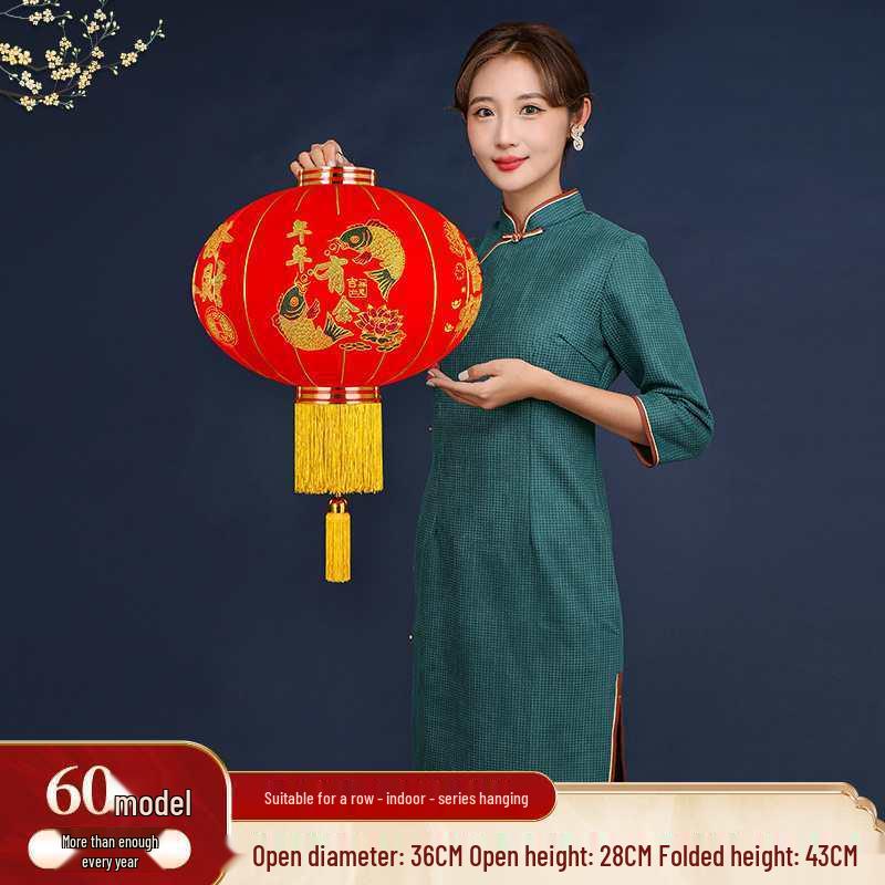 New Style Red Lantern with Lights for New Year and Spring Festival Decoration