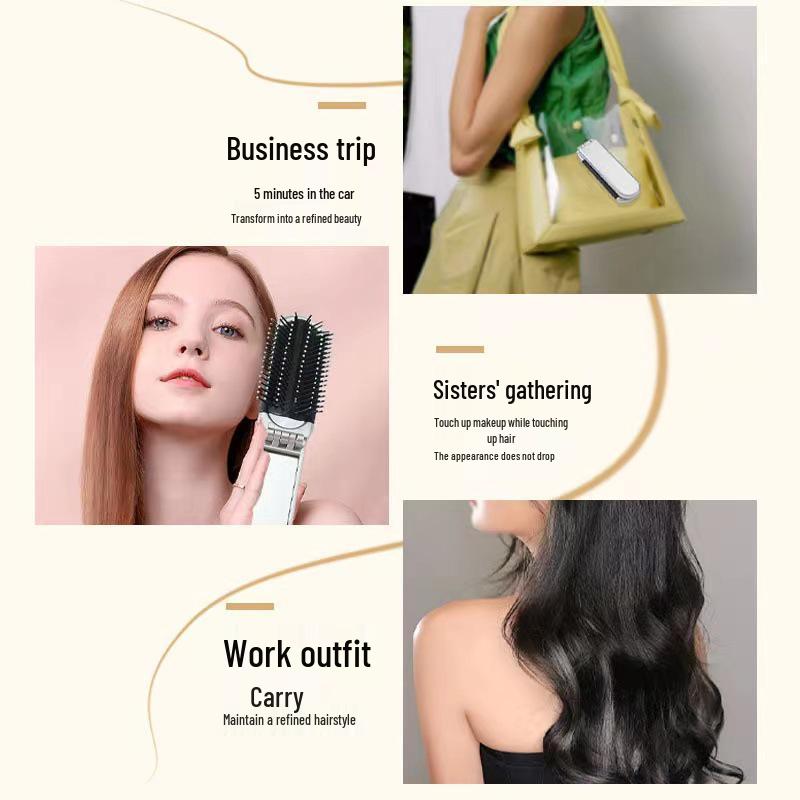 Portable Compact Folding Mini Comb with Mirror and Air Cushion for Women and Children