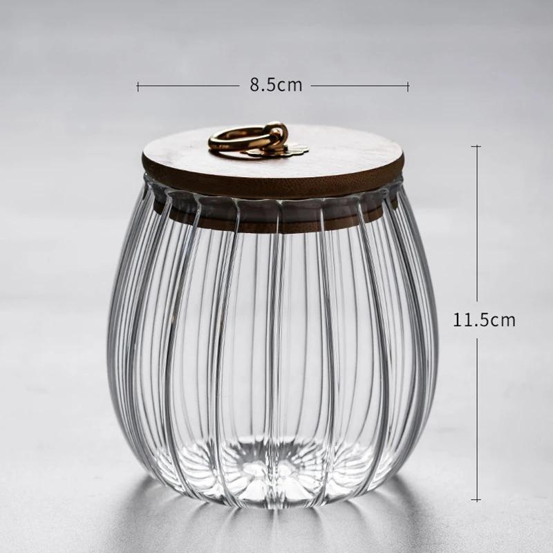 Kitchen Transparent Storage Jar Grain Storage Container Tea Candy Jar Coffee beans Glass Sealed Jar with Lid Food Storage Jar