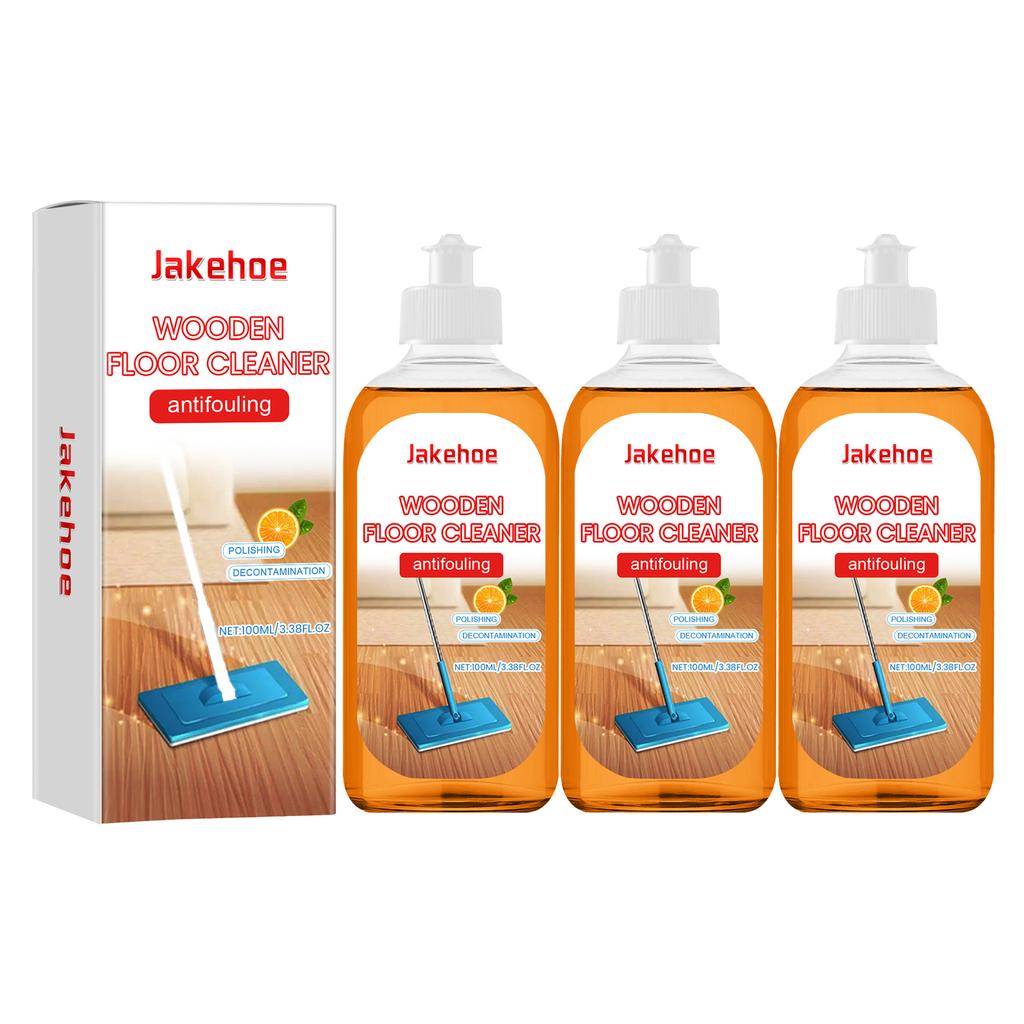 100ml Concentrated Wood Floor Cleaner Removes Stains Polish Shine Orange Scent Foam for Hardwood Laminate Tile Safe Quick Drying