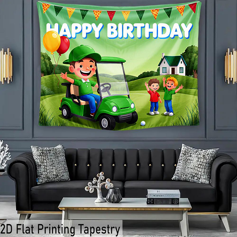 2D plane, 1 set of golf birthday party decorations, suitable for your living room and outdoor decoration