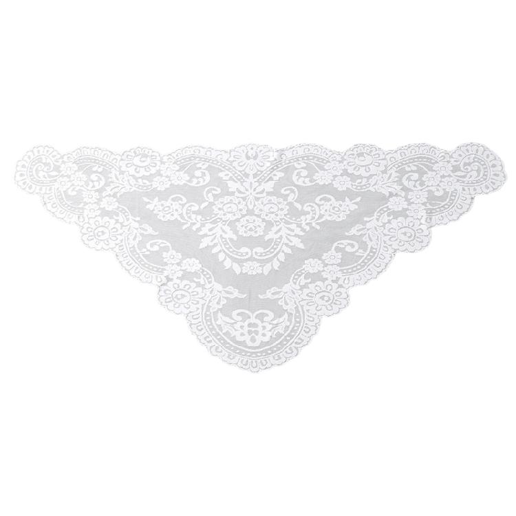 Lenço Bordado Elegante Cobertura Triangular para a Cabeça Lenço Multifuncional Tecido de Poliéster Para Festa de Casamento