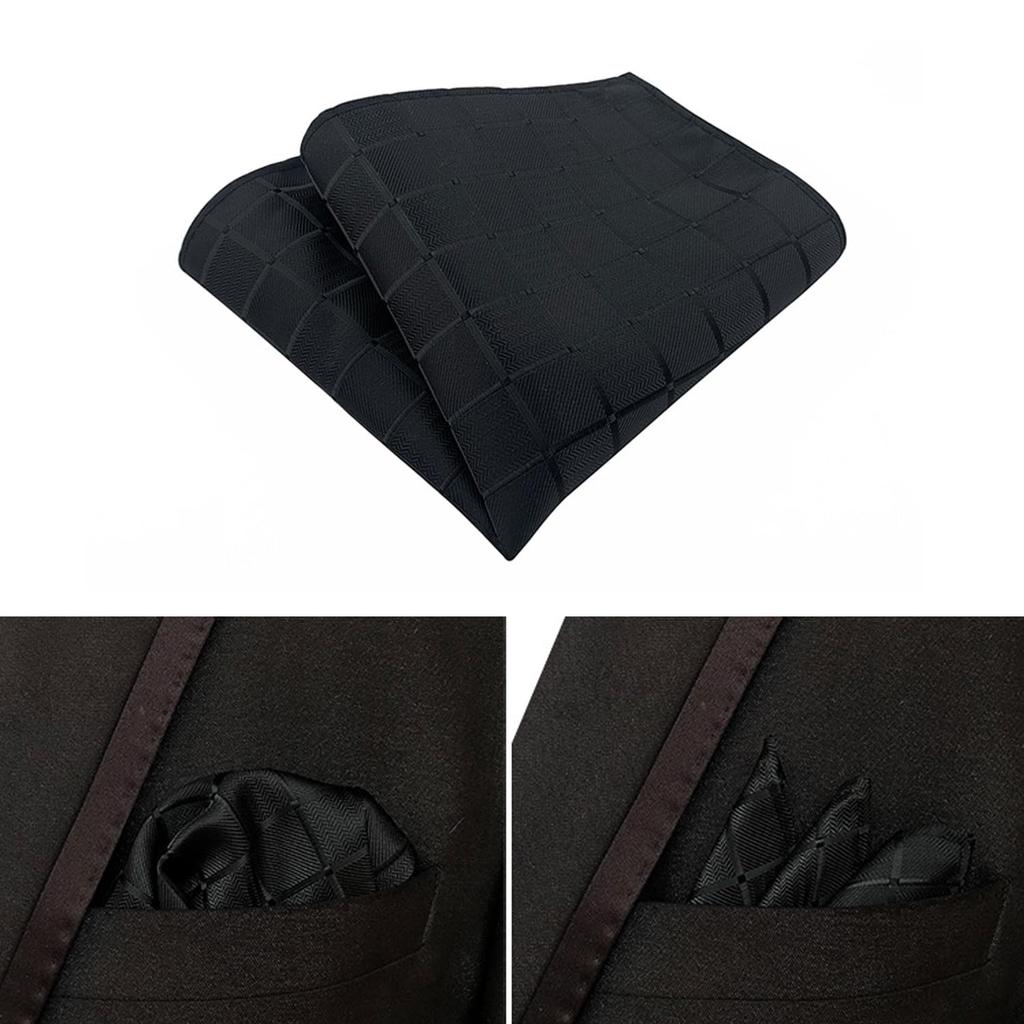 [FANGXI] Fliege und Einstecktuch 2-teiliges Set - Formelle Herren-Business-Kleidung für Zeremonien, Hochzeiten, Beerdigungen, Abschlussfeiern usw.. - Einfach anzuziehen