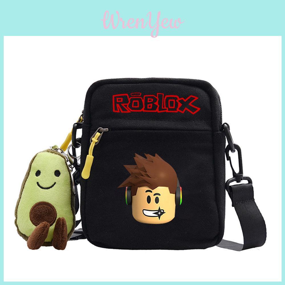 Plátěná taška přes rameno Roblox s potiskem herní postavičky pro běžné cestování a do školy