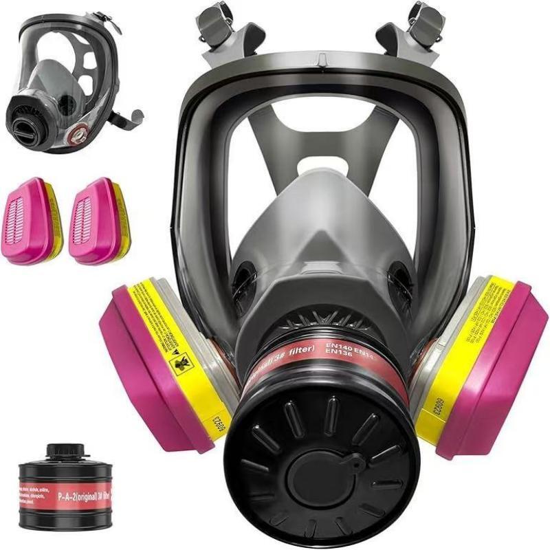

Survival Gas Mask with 40mm Activated Carbon Filter Full Face Respirator Nuclear Chemical Protection 60921 23 26 Filter Included