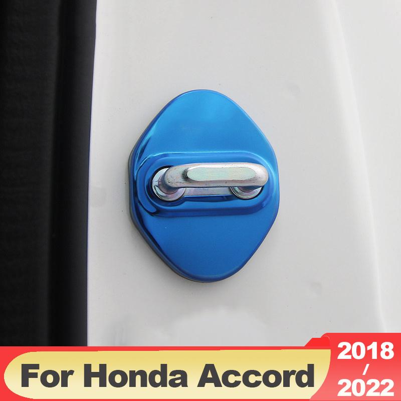 Stainless Car-Styling Car Door Lock Protection Cover Case For Honda Accord X 10th 2018    2022 Hybrid Accessories