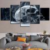 Canvas Art Print Poster Wall Decor 5 Pieces Smoke Skull Abstract Painting Home Decoration  Modular Picture Living Room