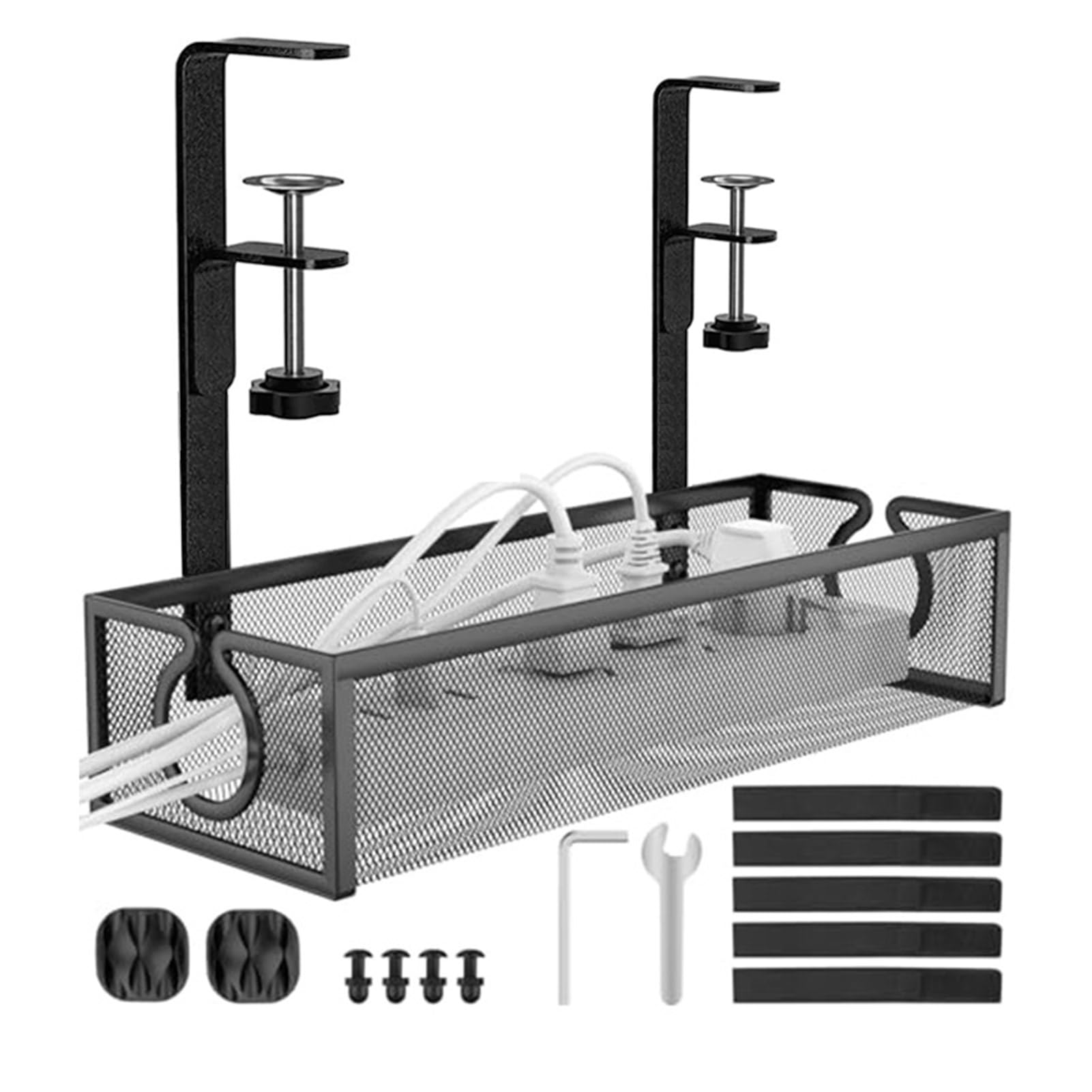 VARMHUS Cable Desk Cable Cable Wire Cable Cable Management Cable Cord Router Cable Easy Installation Tray, Storage, Management, Organizer, Under-Desk