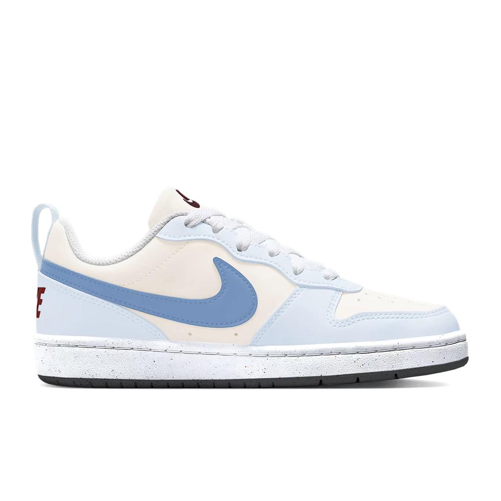 Nike Court Borough Abrasion Resistant Low Top Skateboard Shoes Unisex Blue Yellow DV5456-104 (TeamL-)