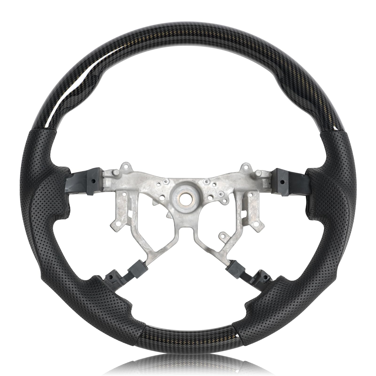 

JIANGGAI Рулевое колесо для Toyota Hiace 200 серии и 6-го поколения, рукоятка пистолетного типа, карбоновое волокно, оригинальная замена, кастомные детали интерьера (4-е, 5-е поколение),