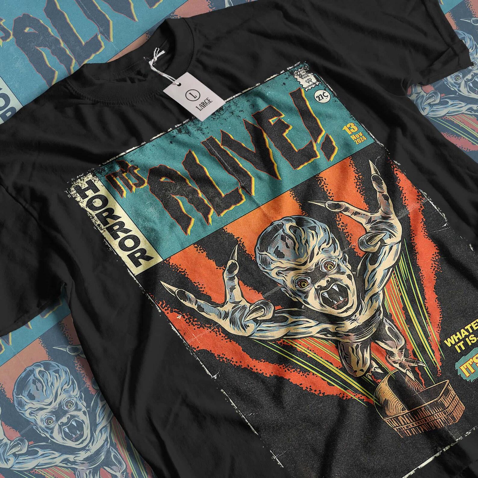 It s Alive T-Shirt: Vintage Horror Movie Graphic Tee M