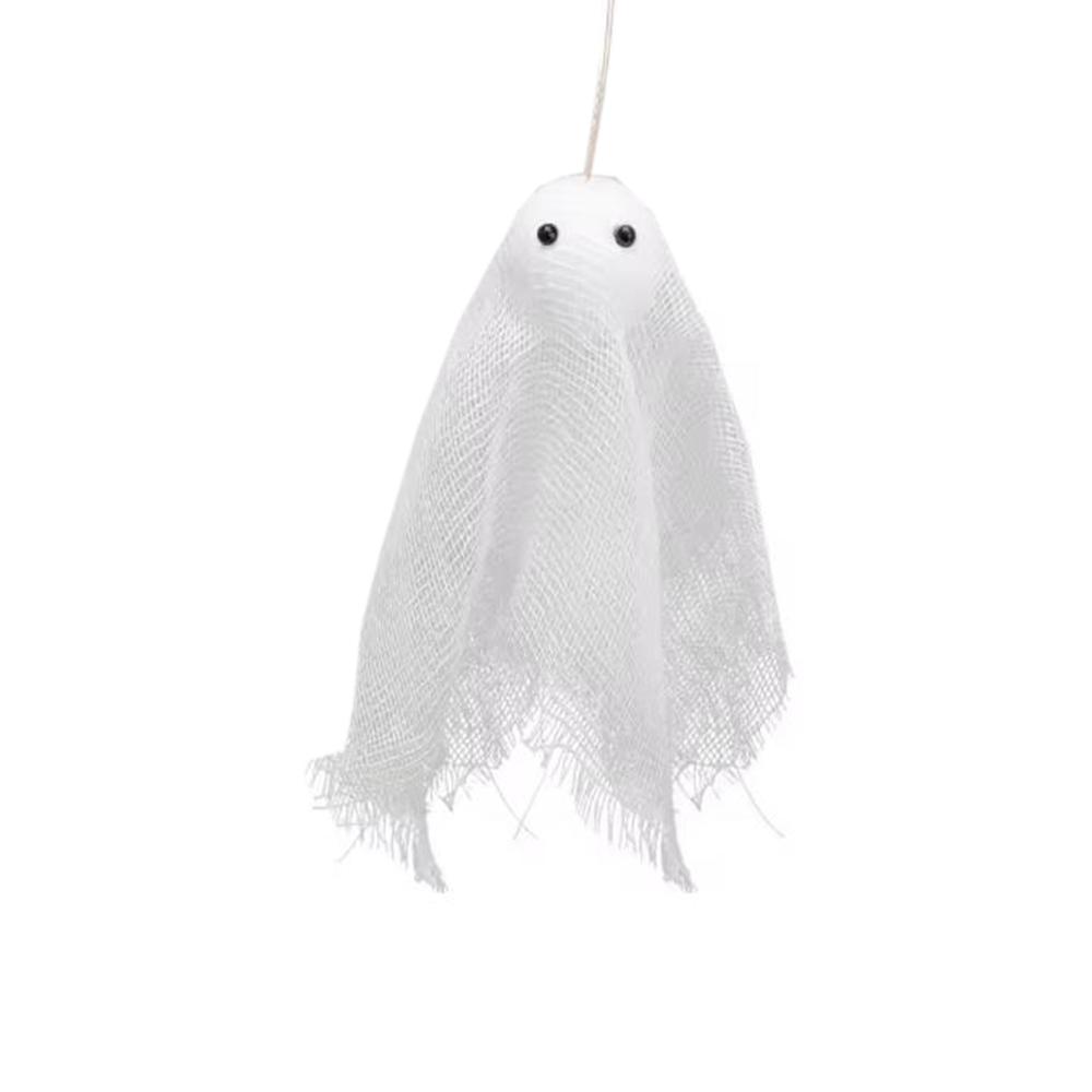 Halloween Hangings Ghosts Halloween Flying Ghosts Decorations White Cute Flying Ghosts Ornament With Rope For Balcony Garden