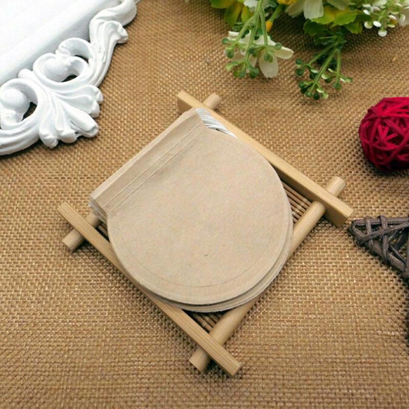 100Pcs/Lot Round Tea Bags Empty Filter Paper Teabags With String For Herb Tea