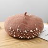 New Many Colors Women Pearl Outdoor Autumn Warm French Ladies Berets