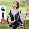 Mother's Casual Color-block Hooded Tracksuit