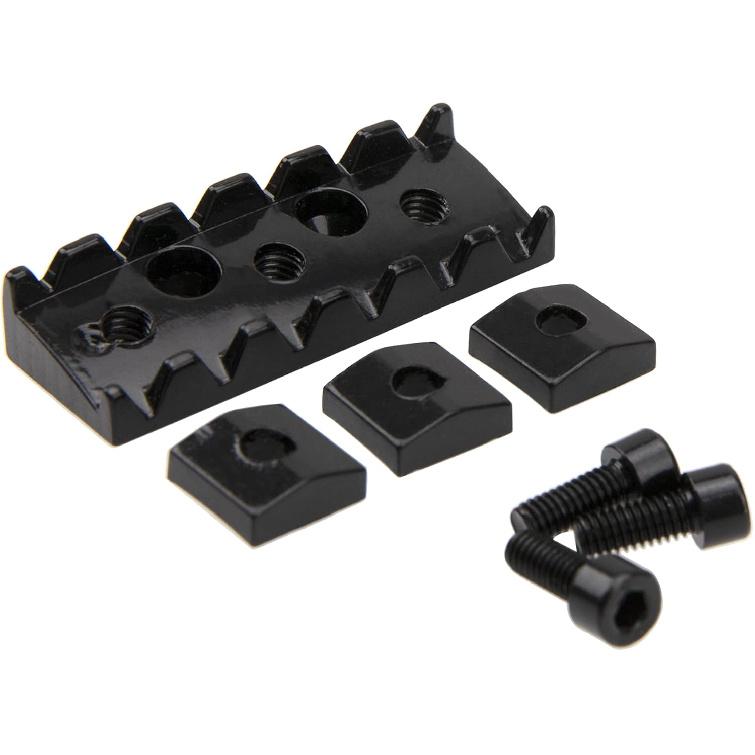 2Pcs Yootones 42mm Metal Guitar String Locking Nut Compatible with Floyd Rose Style Electric Guitar Tremolo Bridge Lock System (Black)