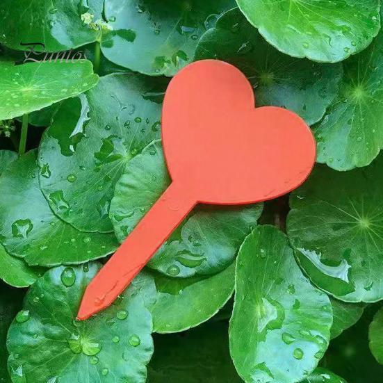 Plastic Plant Markers 100Pcs Heart Shape Tags Waterproof Gardening Labels Reusable for Pots Flower Beds Herb Gardens Identification