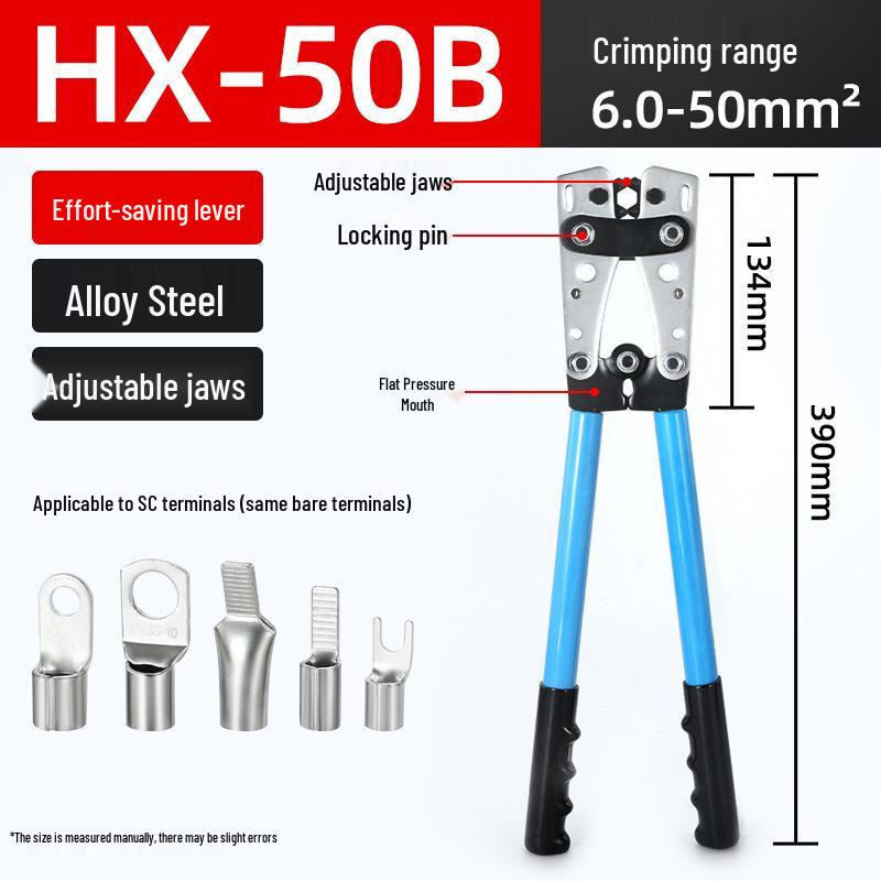 HX-50B Copper Lugs Wire Crimper Tool