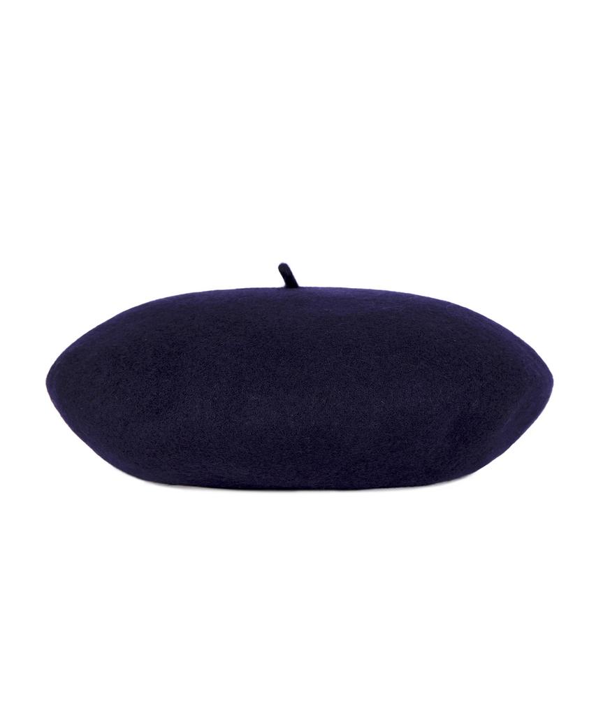 Bajal Va Square Studded Wool Beret Navy