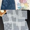 9/32Pcs Sashiko Embroidery Template DIY Geometric Patchwork Stencil Reusable PET Stencil Handmade Embroidery Handicraft Tools