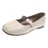Summer square head evening breeze 2025 skirt Mary Jane shoes women's gentle shallow mouth with new one-pedal small leather shoes night