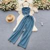 American Retro Denim Easiest for Match High Waist Straight-leg Sling