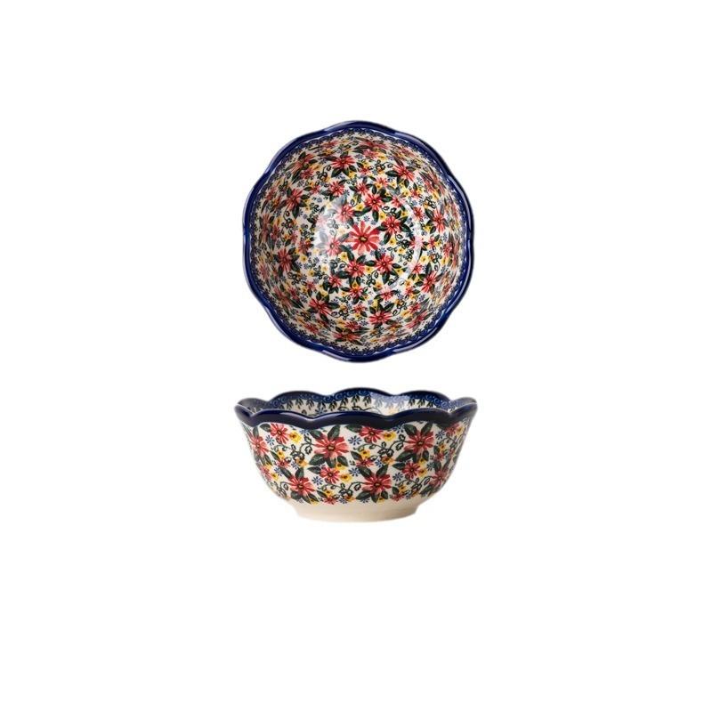Exotic Daisy Ceramic Tableware Household Creative Dish Set Rice Bowl Binaural Noodle Bowl Soup Bowl Plate