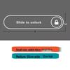 Self-Adhesive Sliding Unlock Text Wall Stickers for Mobile or Home Glass Doors