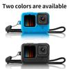 For GoPro Hero 12 11 10 9 Silicone Case Black Lens Cap Blue Protective Case for Go Pro 11 Protective Case Accessories
