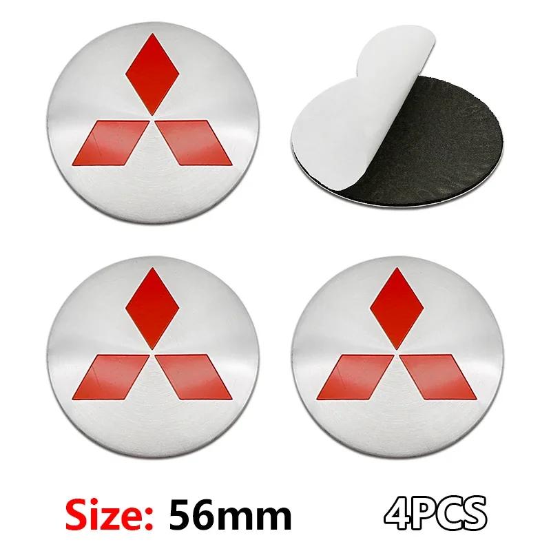 

4Pcs Car Wheel Center Hub Cap Rim Cover Stickers Accessories For Mitsubishi Ralliart Mirage Outlander Xl Galant Space Star L200