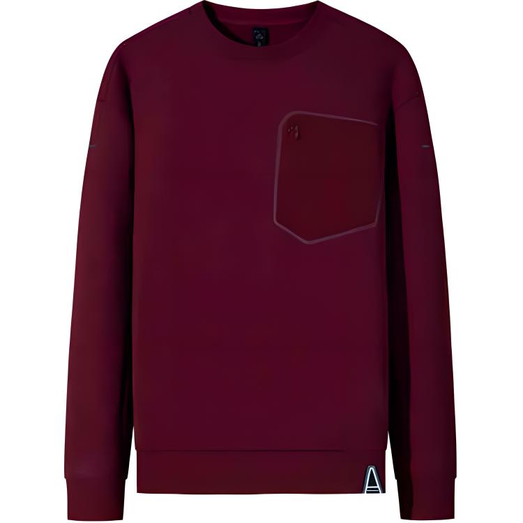 

Anta Champion Outdoor Series Solid Color Round Neck Comfortable Breathable Versatile Casual Sweatshirt Men sweatshirt Dark-Red 152510701-5