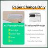 Mini Inkless Thermal Printer Portable A4 Paper Printer Wireless Bluetooth Connection Portable Mobile A4 Print Device