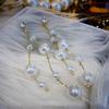 S925 Silver Needle Long Imitation Pearl Tassel Earrings Temperament Net Red High-end Temperament Earrings Jewelry Oorbellen