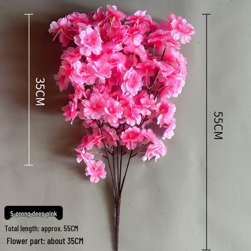 Artificial Cherry Blossom Branch - Dense 3-Prong/4-Prong Cherry Blossom Wedding Decoration