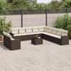 VidaXL Garden Lounge Set with Cushions 12 Pcs, Patio Sofas, Patio Furniture Set, Outdoor Furniture, Brown 3251540