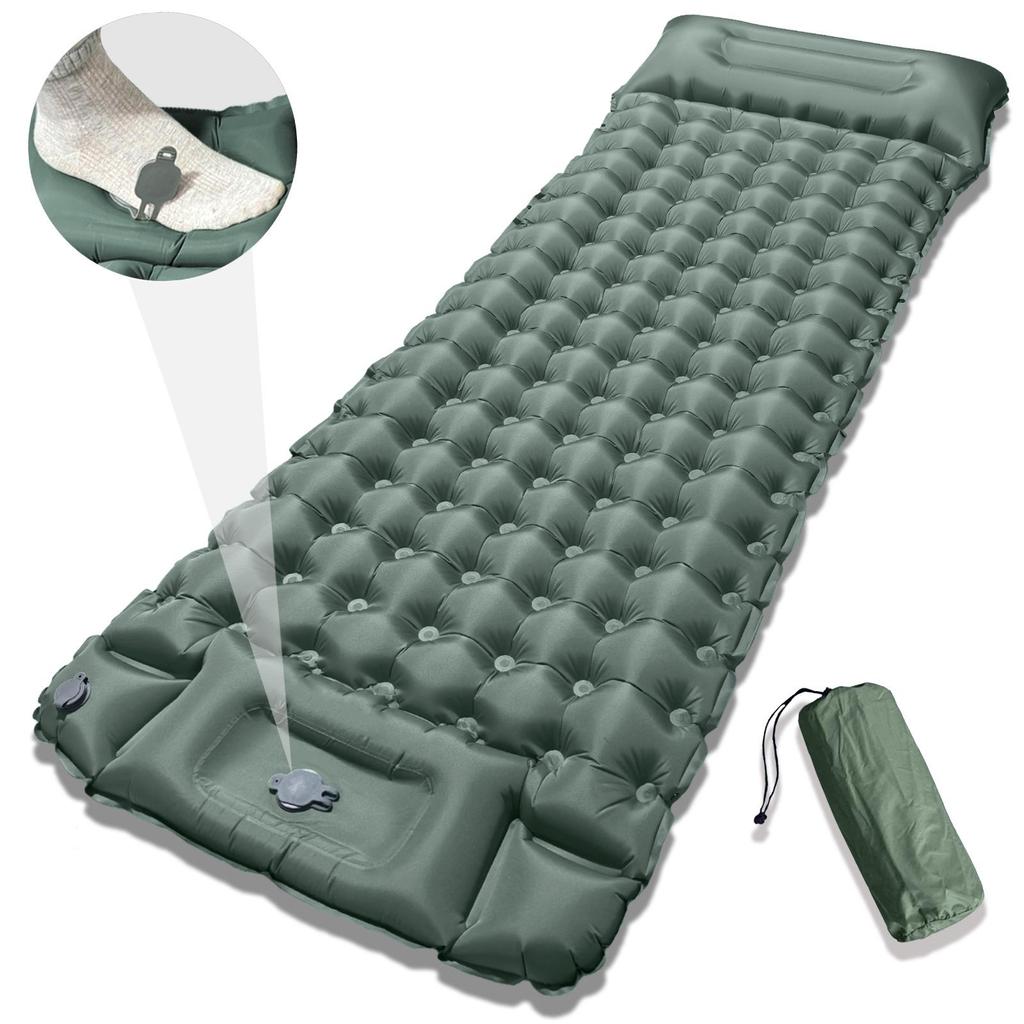 10cm Outdoor Inflatable Camping Mattress, Portable Moisture-Proof Air Cushion Pad