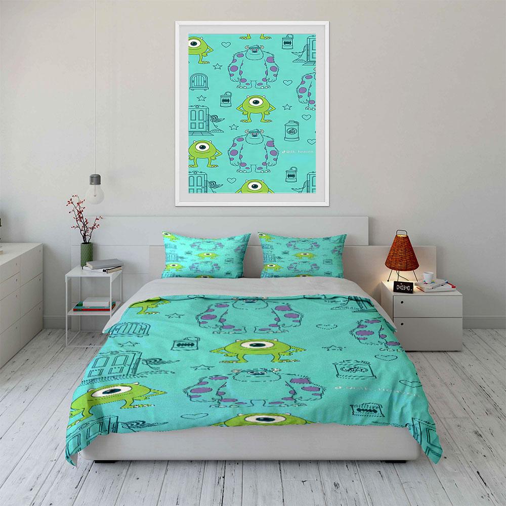Monsters' cheerful wonderland. Bedding sets Duvet covers Pillowcases(1* Duvet Cover 2* Pillowcases without duvet insert)