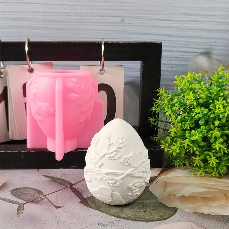 Easter Eggs Silicone Mold Flexible For DIY Enthusiasts And Home Decors For Crafting Plaster Or Candle Decorations