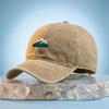 Snowy Mountain Range Washed Baseball Cap Unisex Dad Hat Outdoor Casual Wear