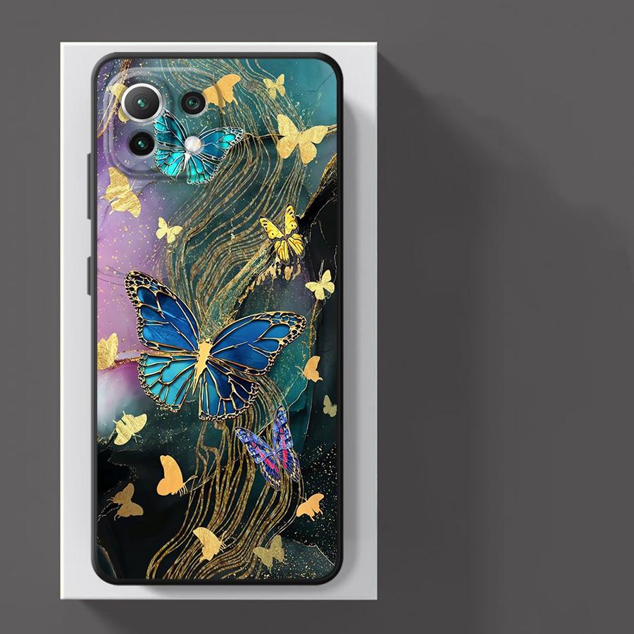 Case for Xiaomi Poco F8 M3 M4 M7 Pro X3 X4 X5 X7 Pro C71 C75 C50 C61 M5 F1 F3 Funda Phone Cover Marble Flower